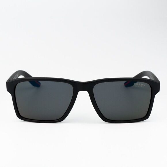 NEW Prada Linea Rossa PS05YS 1BO10A Matte Black Mirror Red Unisex Sunglasses - Picture 3 of 10